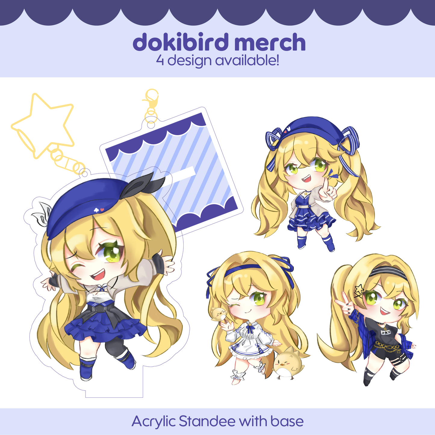 【VTUBER】 Dokibird Acrylic Keychain/Standee