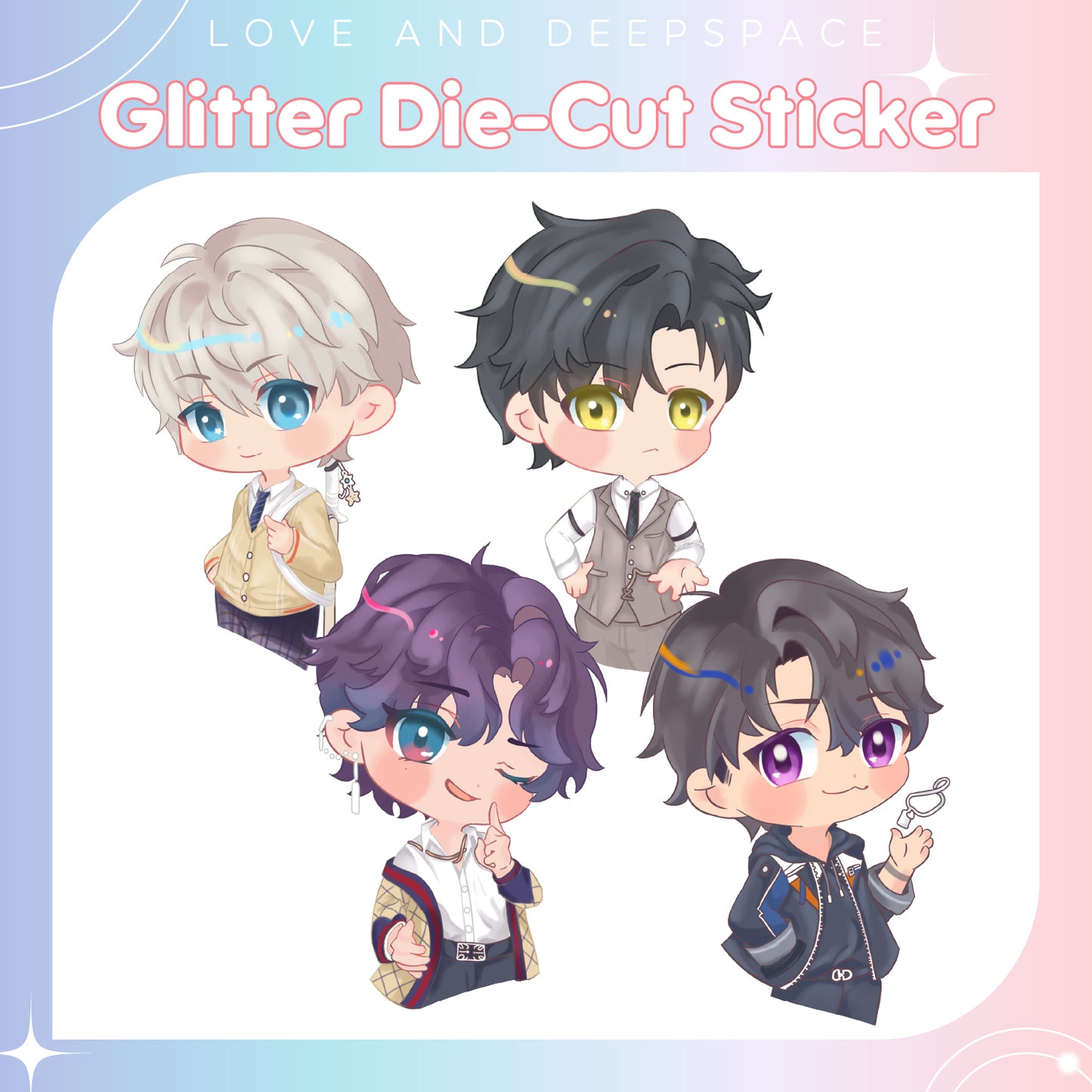 【Love and Deepspace】Glitter Die-cut Stickers